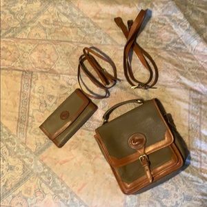 Dooney & Burke Vintage Leather Purse/Wallet Set